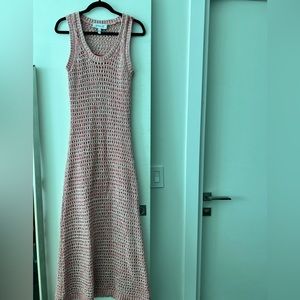 DEREK LAM 10 CROSBY Eliana Knit Eyelet Maxi Dress In Multi size S